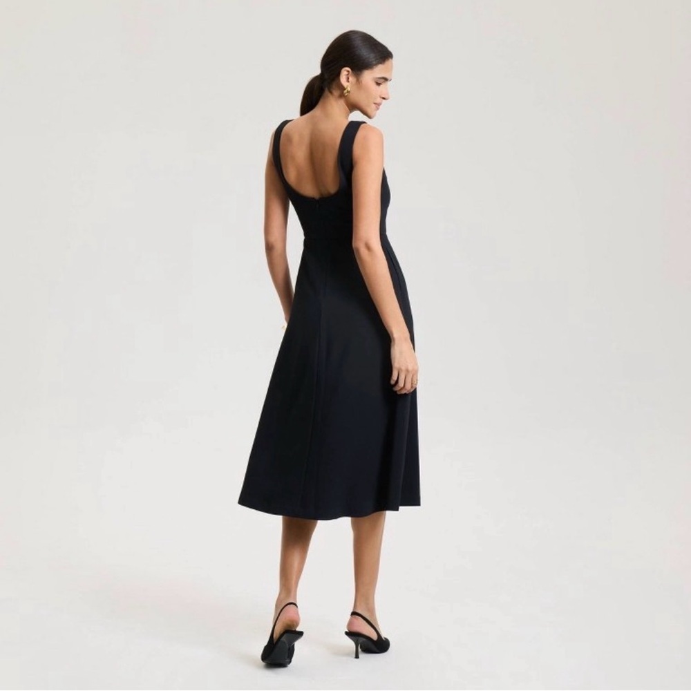 NWT | Sleeveless Tailored Midi Dress w/ Pockets | A New Day Mocha Brown | S - Picture 4 of 16
